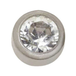 Inverness Pendiente Titanio 17C Solitario Bisel